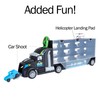 Hey! Play! Car Carrier Semi Truck Toy - 2-Sided Cargo