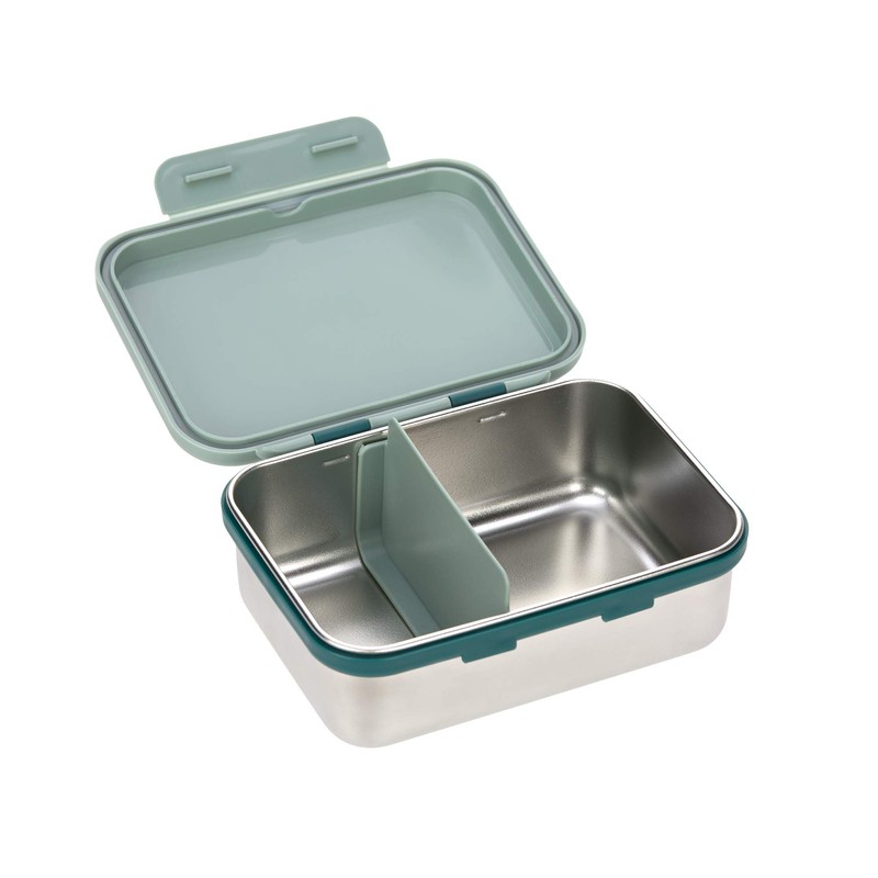 LÄSSIG Children’s Lunch Box, Stainless Steel Breakfast Box, Sustainable, for