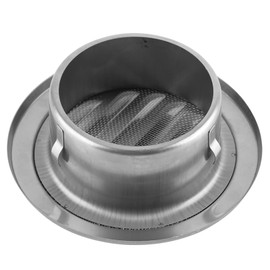 Haosie Stainless Steel Air Vents, 4 Inch Round Soffit Vent, Louvered Grille Ducting Vent Cover, Wall Air Outlet with Fly Screen Mesh