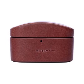 MITER CASE for Sony WF-1000XM5 - Funda hecha a mano con piel de mariposa italiana para WF1000XM5 (vino)