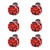6 Pcs Cute Red Ladybug Hair Cllips, Small Claw Clips