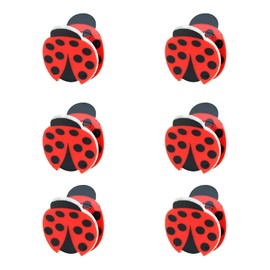 6 Pcs Cute Red Ladybug Hair Cllips, Small Claw Clips for Women Girls