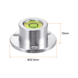 HARFINGTON Round Bubble Level 22.5x10mm Mini Circular Bullseye Spirit Levels for Leveling Camera Tripod Telescope Workshop Turntable Pictures Frame, Green