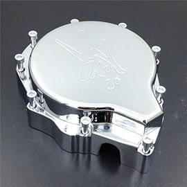 XKMT-Chromed Engine Stator Cover Compatible With Hayabusa Gsxr1300 1998-2012 Black Left Side [B00YWCAJFS]