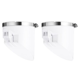 sourcing map 2 Pcs PVC Sewer Backflow Preventer, Anti-Odor Core for 110mm/4.3inch OD Horizontal Tube in Sewage Tanks, White