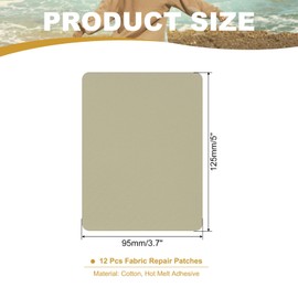 PATIKIL Iron-on Patches 95 x 125mm, 12 Pack Fabric Repair Patches Cotton Iron on Patch for Clothes Repair Decorating Kit, Khaki