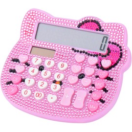 Women Calculators,Desktop Calculator 12 Digit with Large LCD Display and Sensitive Button, Solar and Battery Dual Power, Standard Function for Office, Home, School (Pink+Pink)
