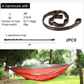 Hammock Straps 2 Pack 2M Outdoor Camping Hammock Tree Accessories Yoga Swing Hanging Belt Heavy Duty Extension Loop Suspension System With 2 Carabiner Hooks