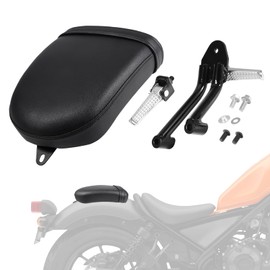 Passenger Seat & Foot Pegs for Rebel 300 500, Motorcycle Rear Seat Footrests Footpegs Kit Replacement Accessories for Honda Rebel 300/500 CMX 300/500 2017-2024 black Passenger Seat ﻿