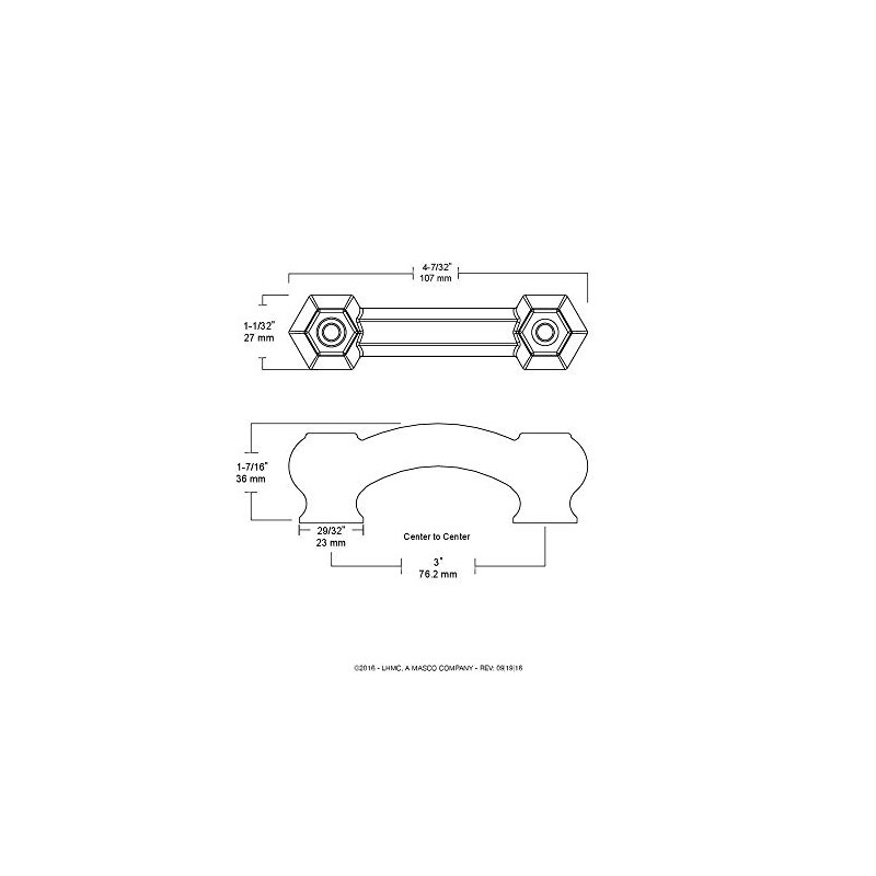 Franklin Brass Victorian (5-Pack) Cabinet Handles 3" Hole Center Clear