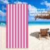 BonGu Beach Towel Oversized Stripe 180x90cm, Quick Dry Sand Free