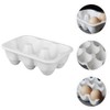 Cabilock Ceramic 6 Cup Egg Holder Half Dozen White Porcelain