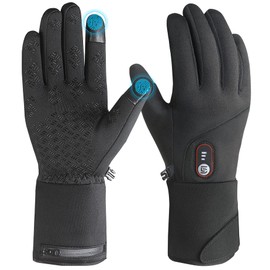 Heated Gloves for Men Women Rechargeable with 7.4V 3000mAh Battery Thin Liner Work Touchscreen Heating Glove for Cold Weather