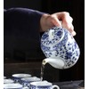 Mozacona Ceramic Teapot, Blue and White Tea Pot, Coffee Pot