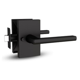 Mega Handles Privacy I Lever Door Handle Set for Hallway, Closet and Bathroom I Reversible Heavy Duty Design I Fits All Standard Door Sizes I Screws Included - Black Matte (1 Pack)