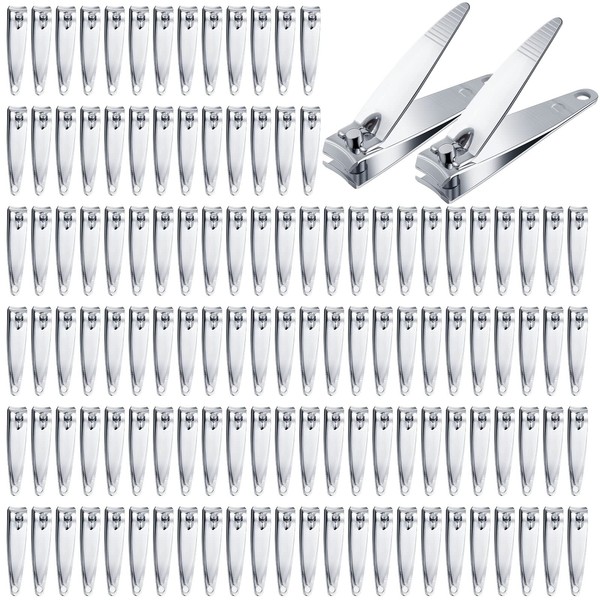 Hestya 300 Pieces Nail Clippers Set Stainless Steel Bulk Toenail Clippers Portable Fingernail Clipper Sturdy Nail Cutter Manicure Trimmer Curved Edge for Men Women Toe Travel Pedicure Clip