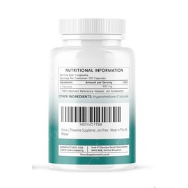 Vinco Supplements Vinco L-Theanine Supplement - 400mg x 120 High Strength L Theanine Capsules - 99%+ Purity - Supports Sleep & Relaxation - Non-GMO & Gluten Free - Made in The UK