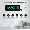 XREXS 12.2 Inch Digital Wall Clock WiFi Sync with Seconds