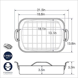 Nordic Ware Turkey Roaster with Rack, Copper