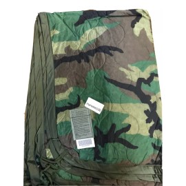 Winston Salem Industries for the Blind new Genuine US Military Surplus USGI Woodland Camo Poncho Liner WOOBIE Blanket