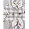 DII CAMZ11457 Gray & White Buffalo Check Woven Table Runner,