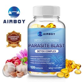 Parasite Blast Detox Complex, No Artificial Colors, No Artificial Flavors, No Preservatives, No Gluten - 120 Dietary Capsules
