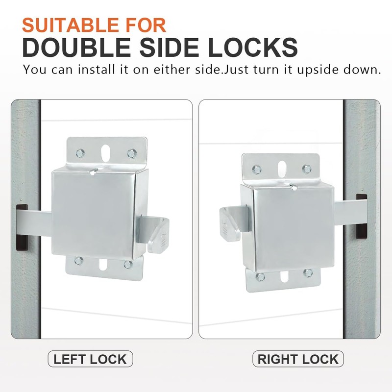 QZATTCAEN Garage Door Side Lock Inside Deadlock for Most Garage
