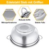 Onader Stainless Steel Pasta Strainer Kitchen Strainer with Handles, Metal