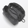 MUJI 84473913 Wrinkle Nylon Large Opening Pouch, Dark Gray, S,