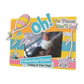 Fun Express Dr. Seuss Oh, The Places You’ll Go Picture Frame Magnet Craft Kit - Makes 12