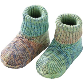 Wugugu Baby Booties Hand Crochet Newborn Boots Knit Sock Shoes Soft Warm Cozy First Walkers for Infant Boys Girls Green 9-12 Months
