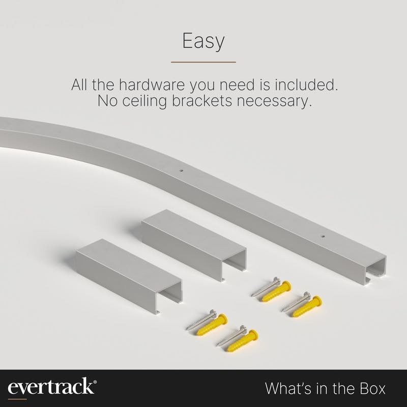 EverTrack Curtain Track - Corner Section for Ceiling Curtain Track