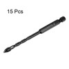 HARFINGTON 15pcs Masonry Drill Bit, 6mm Concrete Drill Bit 1/4"