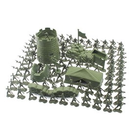 ISAKEN 100 Piece Toy Figures Set of Army Soldiers Figures Military Model Play Sets, Army Soldiers Figures Military Model Figures Military Play Set Soldiers Army Toy for Children Boys
