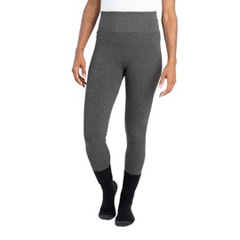 MUK LUKS Women's Fleece Lined Legging and Sock Set, Grey/Ebony