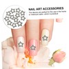 CAXUSD 12pcs Star Shaped Nail Charms Decorative Rhinestone Nail Art