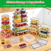 62PCS Thick Food Storage Containers with Airtight Lids for Meal