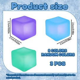 3Pcs Stress Cube, Nice Cube Stress Balls for Autism Strength Squeeze Cube for Kids, Square Stress Balls Anxiety Relief - Sensory Feelings Toys(Color random)