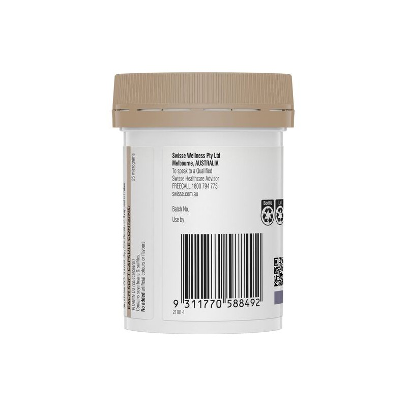 Swisse Ultiboost Vitamin D 60 Capsules