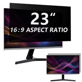 23 Inch Privacy Screen Filter Compatible with 16:9 Widescreen Display - Monitor, Desktop PC, Computer, Anti Spy/Easy Installation/Anti Glare/Blocking Blue Light