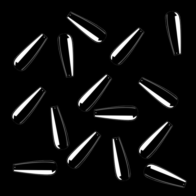 Pack of 500 Ring Finger Coffin Nails, Individual Size, Index