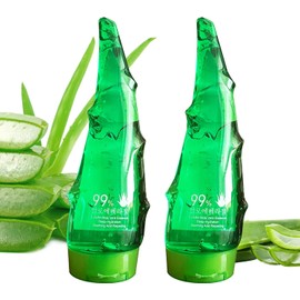 2 Geles De Aloe Vera Para Rostro Y Cuerpo, Hidratantes En Formato De Viaje, Para Todo Tipo De Piel. No Pegajosos, De Larga Duración, Refrescantes, Hidratantes Y De Rápida Absorción, 8.81 Oz.