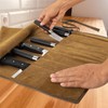 Genuine Leather Knife Roll, Knife Bags for Chefs Professional, Small