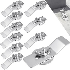 ZIUZI 10Pcs Undermount Sink Clips, Stainless Steel Sink Brackets, Mounting Kit for Kitchen Bathroom Marble/Granite Countertop Installation & Repair (Silver)