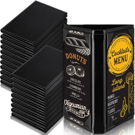 Mumufy 20 Pcs 4 x 6 Inch Triangle Table Tent Leatherette Menu Holders 3 Sided Menu Cover Frame Menu Sign Holders for Restaurant Cafe Bar Wedding