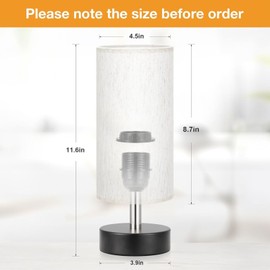 Minimalist Nightstand Lamp Desktop Table Lamp Wire Switch 3 Color Temperatures (3000K-4500K-6500K)