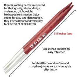 KnitPro Dreamz Regal Set 4 inch Circular Knitting Needles Size 2.5, 3, 4, 5, 6, 7, 8, 9, 10, 10.5, 11 with 5 Cables, 8 Caps, 4 Keys, 2 Connectors, Fabric Case with Project Bag