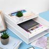 Wisebom 3-Tier Letter Tray Organiser Stackable, Plastic A4 Paper Trays,