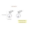 Hothrty Pearl Earrings for Woman Gold Dainty Diamond Pearl Stud