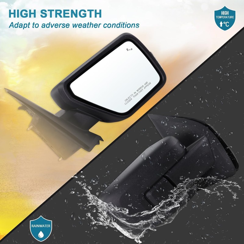 Lqito Right Passenger Side Mirror Fits 2021-2026 Ford F150 With